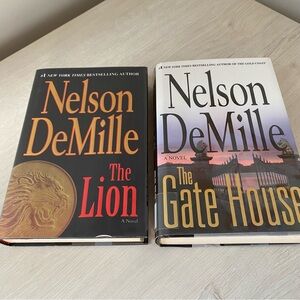 Lot Of Two (2) Nelson DeMille Hardback ExLibrary Books The Lion & The Gate House